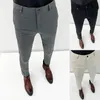 Herenbroeken mannen passen formele broeken pantalone Hombre stretch slanke massieve kleur casual jurk volledige lengte mode kleding 230830