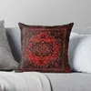 Almohada con apariencia de alfombra persa en rosa, cubierta decorativa para cojines de sala de estar, fundas de almohada