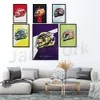 Colección de coches, carteles e impresiones de regalo, casco de carreras, pintura en lienzo, arte de pared nórdico para el hogar, oficina, sala de estar, decoración de dormitorio para niños, sin marco Wo6