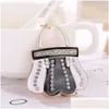 Nyckelringar Lanyards Korean legering Rhinestone Handväska Modell Keychain Jewelry Ladies Bag Pendant Decoration Handgjorda Drop Delivery Fashi Dhsyt