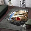 3d jurássico dinossauro dragão padrão decorativo quadrado tapete casa moderna sala de estar piso fosco quarto arte cartaz hkd230829