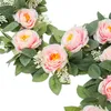 Декоративные цветы искусственная шелковая роза гирлянда поддельная винограда свадьба домашняя вечеринка
