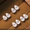 Stud Oorbellen 18K Goud Voor Dames Mode Kleine Perzik Diamant Eenvoudige Geometrie Hart Vrouwelijke 2023 Trend Sieraden