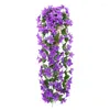 Flores decorativas de seda artificial violeta tapeçarias de parede casa janela peitoril varanda decoração flor falsa casamento cena estrada layout el