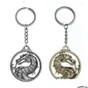 Keychains Lanyards Högkvalitativ nyckelchain Game Mortal Kombat Keyring Key Ring Car Accessories Holder For Gift Chaveiro Chain Jewelry DHC8E