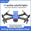 Simulateurs F190 Mini Drone 4K HD Caméra WIFI FPV Altitude Hold Pliable Quadcopter Lumières Colorées RC Hélicoptère Jouets Cadeau x0831