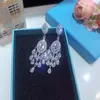 Stud Earrings YAN MEI European And American Fashionable Big Exquisite Plant Zircon Horses Eyes Wedding Dress Clear Rhinestone GLE6277