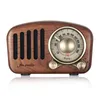 Radio Vintage Retro Bluetooth50Speaker Walnut Wood FM med gammaldags klassisk stil Stark basförbättring TF -kort 230830