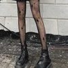 Chaussettes Bonneterie Y2k Dentelle Pentacle Bas Résille pour Femmes Fille Goth Noir Maille Collants Étoile Lune Collants JK Lolita Halloween Jeu de Rôle 230830