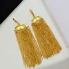 Designer Tassel dinglar örhängen Guldkvinnor dinglar mode Silver smycken Stud Charm Earings Luxury Chandelier Earring Hoop Earing 238312C3