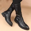 Boots mode riddare stövlar för män casual mjuk läder skor stilig motorcykel hög boot svart ridning långa botas botines mans 230831