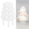 Bakeware Tools Convenient Cake Separator Boards Plastic Plates Reusable 12 Support Rods 4 Round Bases Stacking
