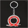 سلاسل المفاتيح Lanyards God of War 4 Kratos Ax key Chain Guardian Shield Shield keychain for Women Men Fans Car keyring Jewelry Drop de DH96W