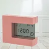 Table Clocks Digital Desk Calendar Alarm Clock With Indoor & Countdown Timer Electronic Square Bedside Watch Modern Design