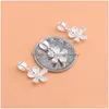 Charms Flower Pendant S925 Sterling Sier smycken Tillbehör Handgjorda DIY -strängpärlor Material AccessoriesCharms Drop Delivery Findin DH08L