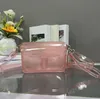 2024 Jelly Tabby Bag Designer de luxo Pvc Mulheres Doces Coloridos Transparentes Crossbody Bolsa Carta Flap Pushlock Fechamento Bolsa de Ombro Bolsa Verde Rosa Bolsa de Ouro