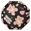 Parapluie automatique Ins Style mignon ours parasol parapluie imperméable coupe-vent résistant aux UV femmes ensoleillé et pluvieux parapluie pliant HKD230828