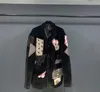 Erkek ceketler y2k tarzı unisex vintage gevşek büyük siyah kadife ceket Sonbahar/kış tasarım duygusu orta uzunlukta takım elbise