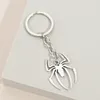 Keychains Lanyards Spider Keychain Araneid Animal Key Ring Metal Chains Halloween Gifts for Women Men Handbag Accessorie DIY Handgjorda smycken 230831