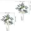 Kwiaty dekoracyjne Amazon sztuczny łuk ślubny kwiat dwuczęściowy zestaw odbiór dekoracja tła
