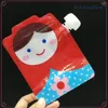 Water Bottles Eco-Friendly 1pcs Food Pouch BPA Free Baby Grade Plastic Reusable Cute Squeeze Packaging Bags With Kids Feeding