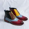 Botas de alta qualidade homens tornozelo bota moda famosa marca cowboy chelsea zíper original clássico designer de luxo 230831