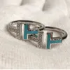 2023 مصمم جديد خاتم رنين رنين الفخامة مع حلقات الأزياء الماس للنساء المجوهرات الكلاسيكية 18K الذهب مطلي بالزفاف روز هدايا