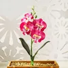 Kwiaty dekoracyjne sztuczny orchidea motyla do dekoracji ogrodu domowego biurowego sypialni ornament stolik kwiat bonsai fałszywe rośliny