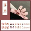Faux ongles outils de manucure presse sur coeur couverture complète faux court coréen Nail Art conseils
