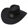 Berets Escalada Chapéus Ampla Brim Homens Balde Ciclismo Caps Verão Sol Viagem Protetor Solar Estrela Ocidental Cowboy