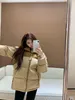 Fashion puffer jacket Warm Thick Coats new men women winter letter printed down jacket Outdoor Feather Ladies Outwear Keep warm short coat Hooded 4 styles white green