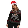 Swetry damskie Brzydkie świąteczne swetry zabawne nadruki 3D modne unisex z kapturem z kapturem z kapturem z kapturem 230831