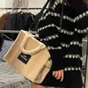 Kvällspåsar mode lambwool stor tygväska designer brev handväskor lyx faux päls axel crossbody plysch stor vinterväska 230831