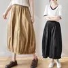 Women's Pants 2023 Arrival Korea Style High Waist Loose Summer Wide Leg Cotton Street Fashion Women Casual Calf-Length Culotte