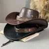 Szerokie brzegowe czapki kempingowe kemping domowy zachodni kowbojowy kapelusz wielofunkcyjny kapitaliza