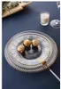 Plates Pack Of 100 Clear Plastic Charger Trays With Gold Rimmed Stripe Acrylic Decorative Serving