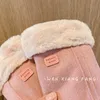 Rękawiczki zimowe kobiety oraz polarowe zagęszczone ciepłe studenckie zamszowe panie jadące na zimę napęd w obrocie zimowym designerskie rękawice ekranu dotykowego