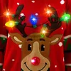 Kvinnors tröjor Kvinnor Led Light Up Holiday Sweater Christmas Cartoon Reindeer Knit Pullover Top HKD230831