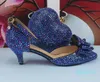 Sandalen Blau Lila Bridals Schuhbeutel Spitz Frau Sling Back Schnalle Party Schuhe Mode High Heel Sommer Weiblich