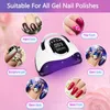 Nail Dryers 66LED UV LED Lamp Dryer For Fast Drying Gel Polish With Motion Sensing Professional Manicure Salon Tool Equipment 230831