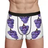 Cuecas lindas uvas homens boxer briefs festa de frutas altamente respirável de alta qualidade impressão shorts presente idéia