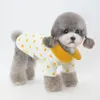 Abbigliamento per cani Piccoli vestiti di cotone Maglietta carina a pois Autunno Inverno Felpe con cappuccio per animali Cucciolo Yorkshire Pomerania Bichon Barboncino Schnauzer Abbigliamento