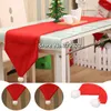 Table Runner 34X176CM Christmas Mat Tablecloth Flag Home Party Decor Red Runners