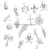 Charms PC/Set Loss Gold/Sier Style Style Mieszane Brązowy Wisiorki DIY JEINDY DIY DO NECLACE BRANDETE CRAJNE