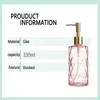 Flytande tvåldispenser 330 ml manuell tvåldispenser transparent glas hand sanitizer flaskbehållare vakuum flaska badrum blommor form dispenser set 230831