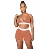Mulheres Tracksuits Casual Backless Duas Peças Define Mulheres Sexy Halter Oco Out Top Long Flare Pant Suit Party Outfits Strapless Tracksuit