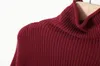 Maglione da donna 85 Seta 15 Cashmere Spessore Caldo Collo a lupetto Lungo Allentato Tipo Pullover Top Abito maglione LY003 230831