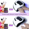 Secadores de uñas Lámpara LED UV para uñas 280W 4 Temporizador Secado inteligente con detección infrarroja 66LEDS Manicura profesional 230831