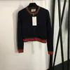 Julpersonlighetströjor Fashion Stripe Sweater Zipper Cardigan Coats Luxury Wool Knit Jackets Ladies Brand Sweater