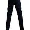 Idopy Hot Selling Heren Koreaanse Designer Zwart Slim Fit Jeans Punk Cool Super Skinny Broek Met Ketting Voor Mannelijke HKD230829